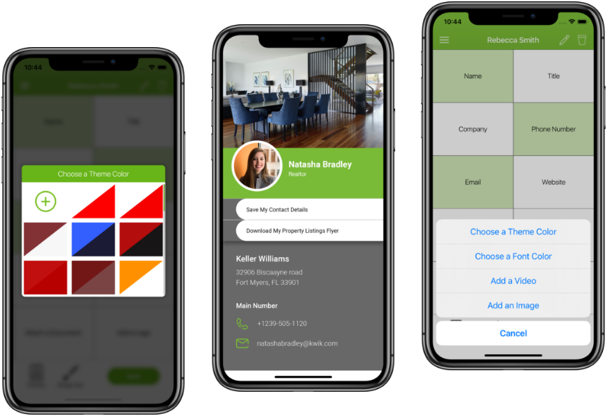 Multimedia Digital Business Card App for Android, iOS, and Web