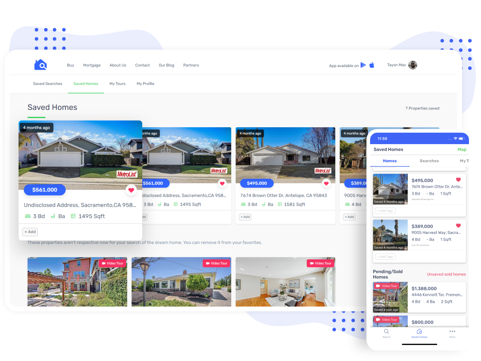 Real estate marketplace application App like zillow