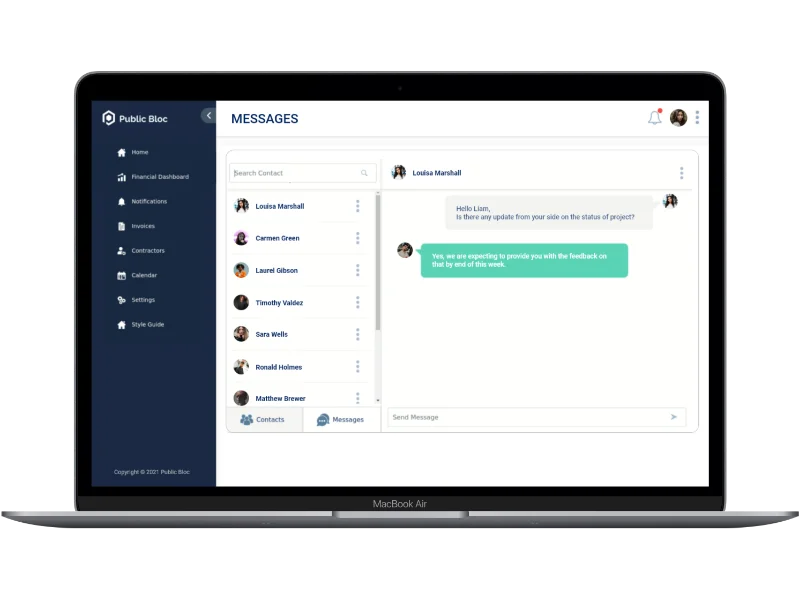 Customized Blockchain & AI Web Solution for Infrastructure Projects