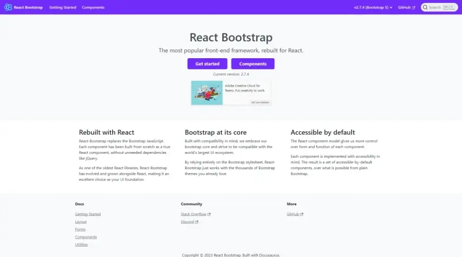 React Bootstrap Framework