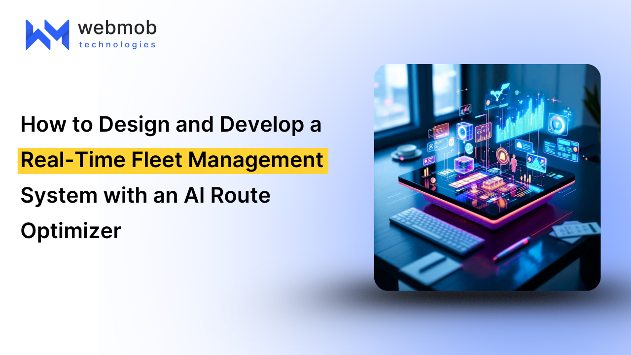 Real-time fleet dashboard with AI-powered route optimization map
