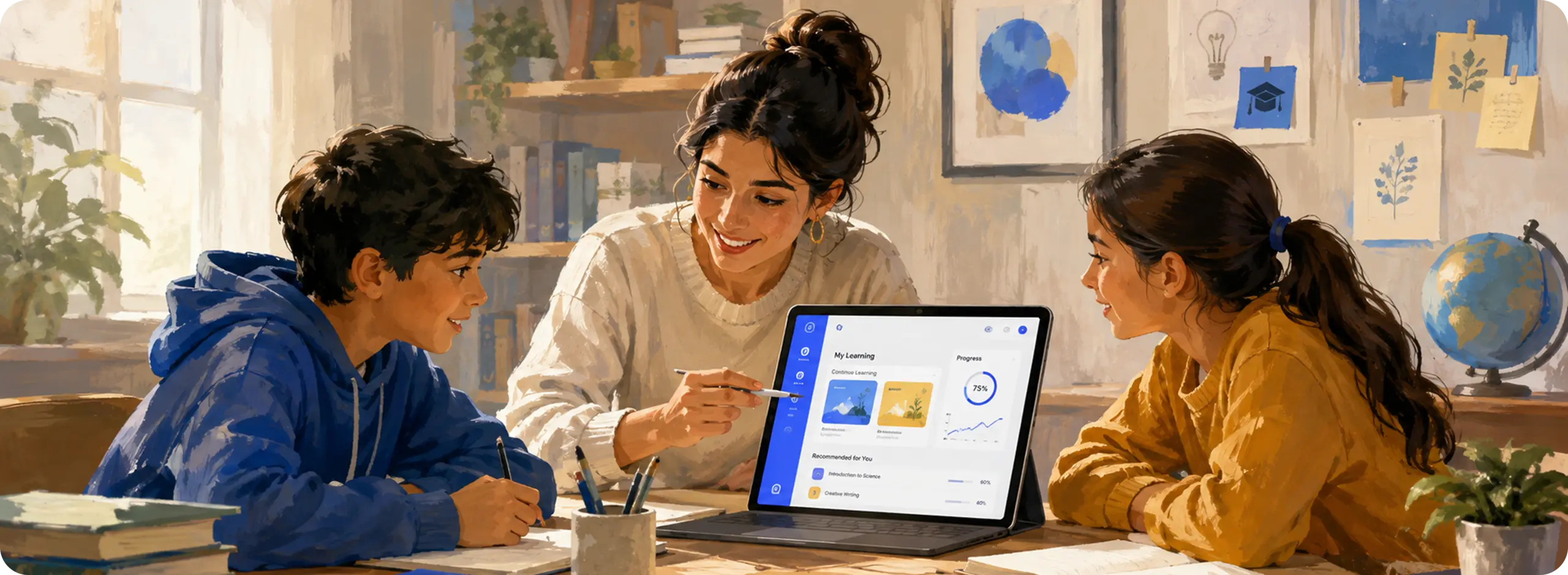 Two professionals reviewing a fintech dashboard on a laptop