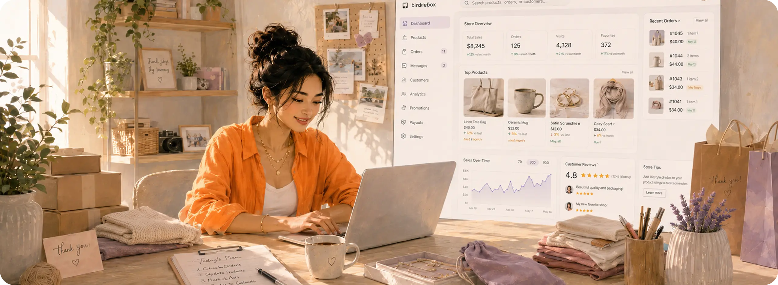 Two professionals reviewing a fintech dashboard on a laptop