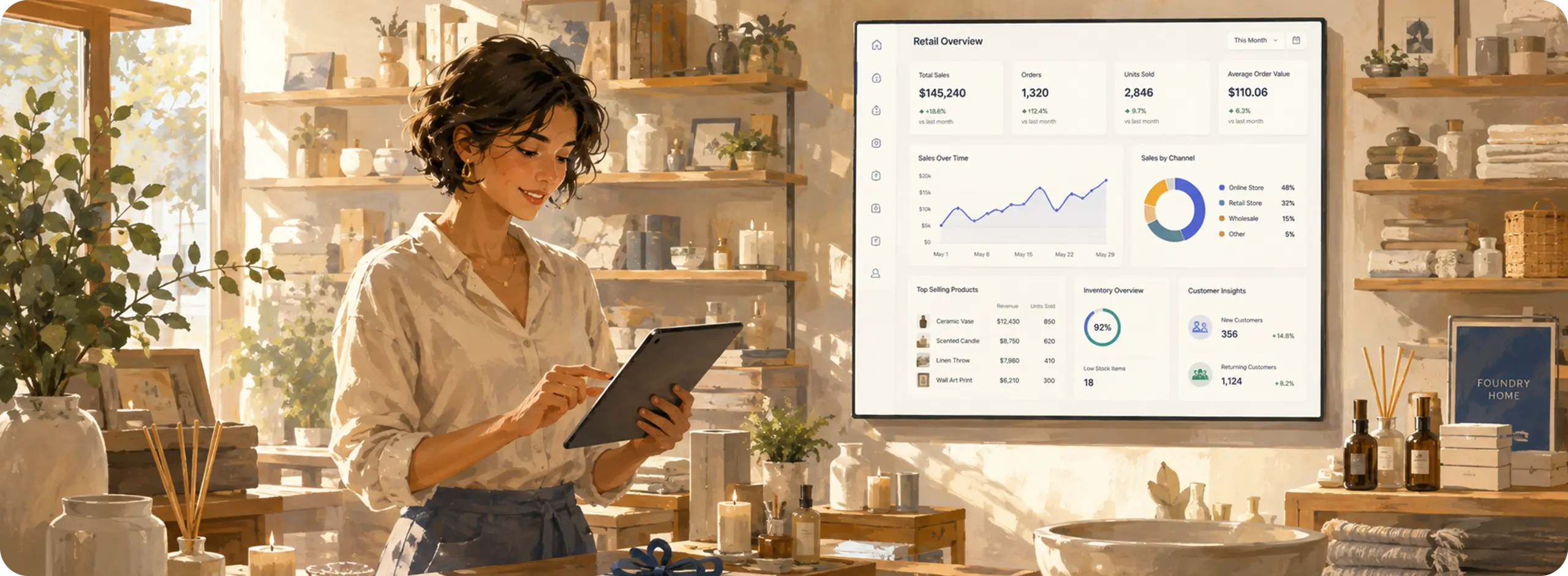 Two professionals reviewing a fintech dashboard on a laptop